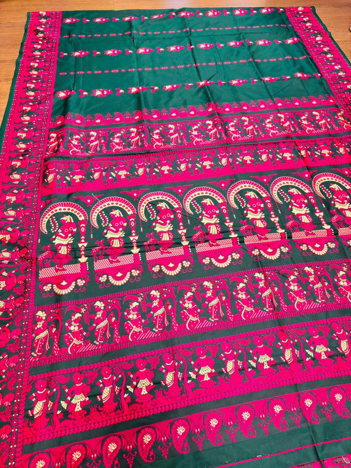 Rajnartaki Motif Baluchori Semi Silk Saree