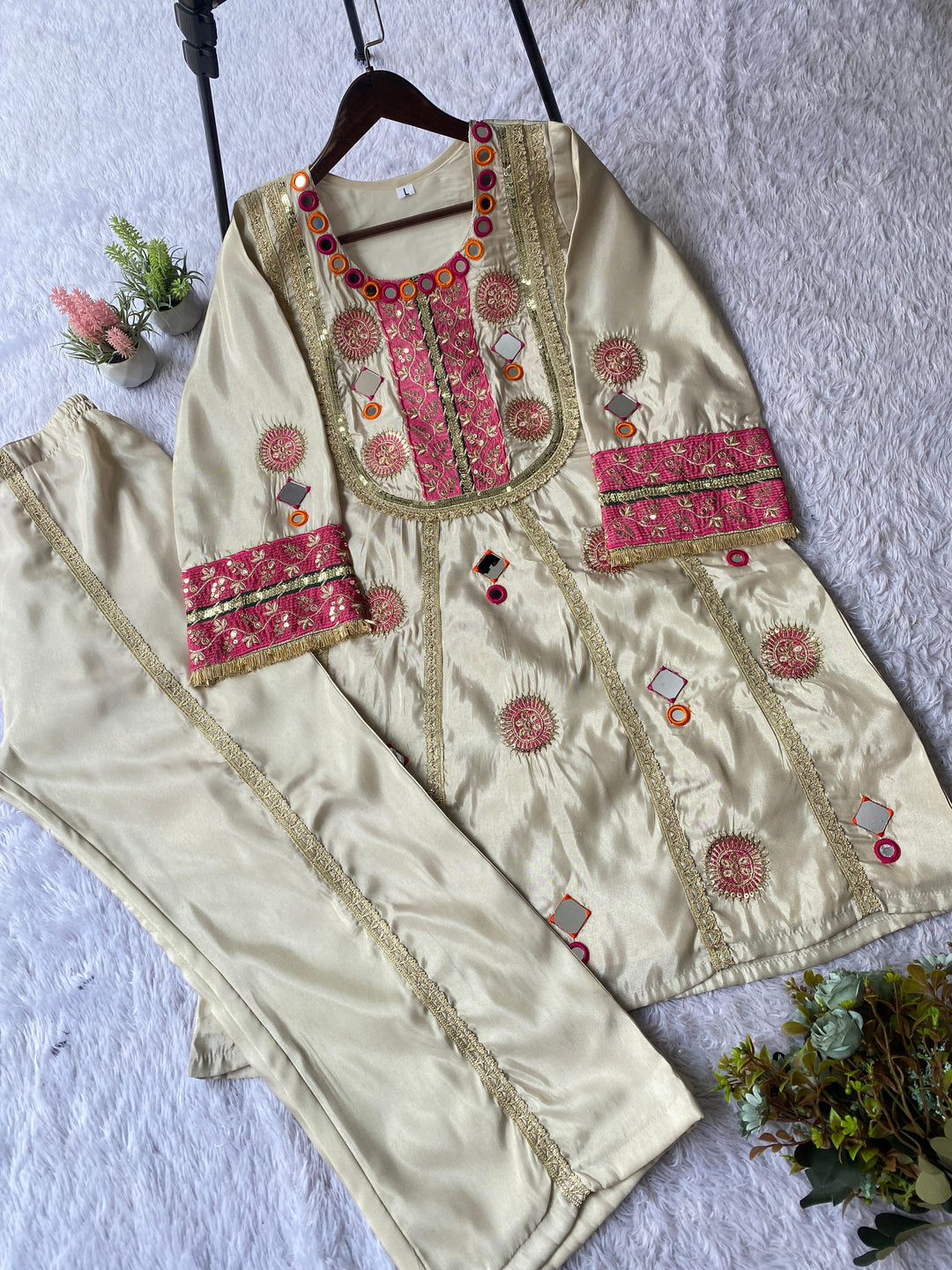 Winter Bloom Designer Sharara Set