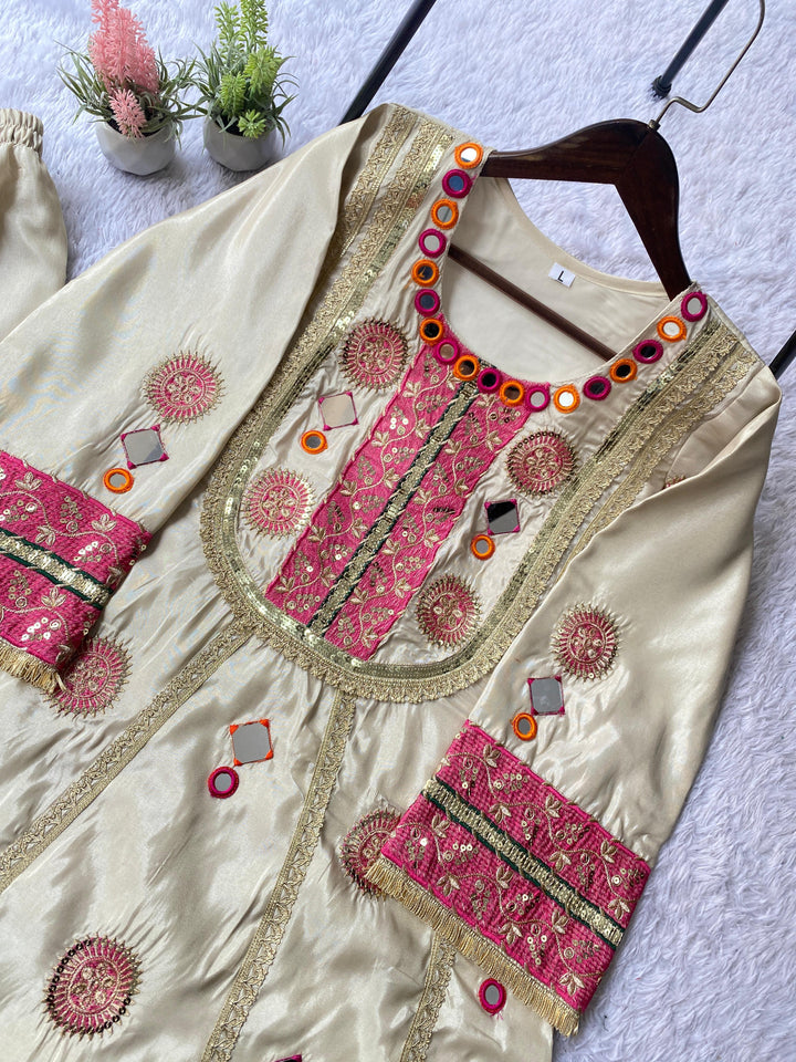 Winter Bloom Designer Sharara Set
