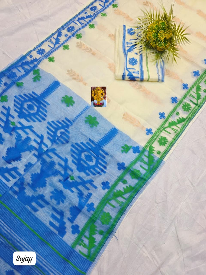 Oitijjho Sutra Ganga Jamuna Dhakai Jamdani Saree