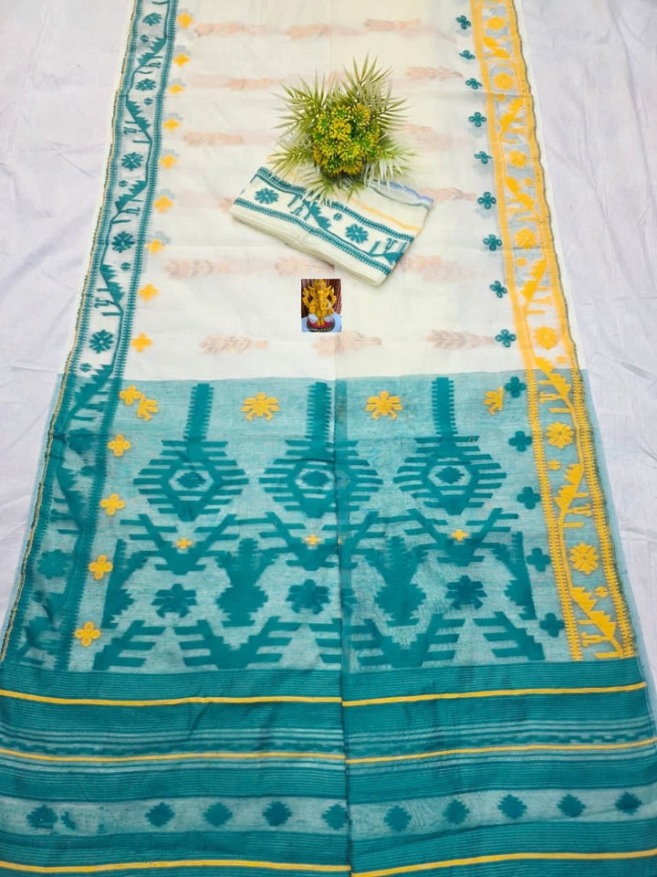 Oitijjho Sutra Ganga Jamuna Dhakai Jamdani Saree
