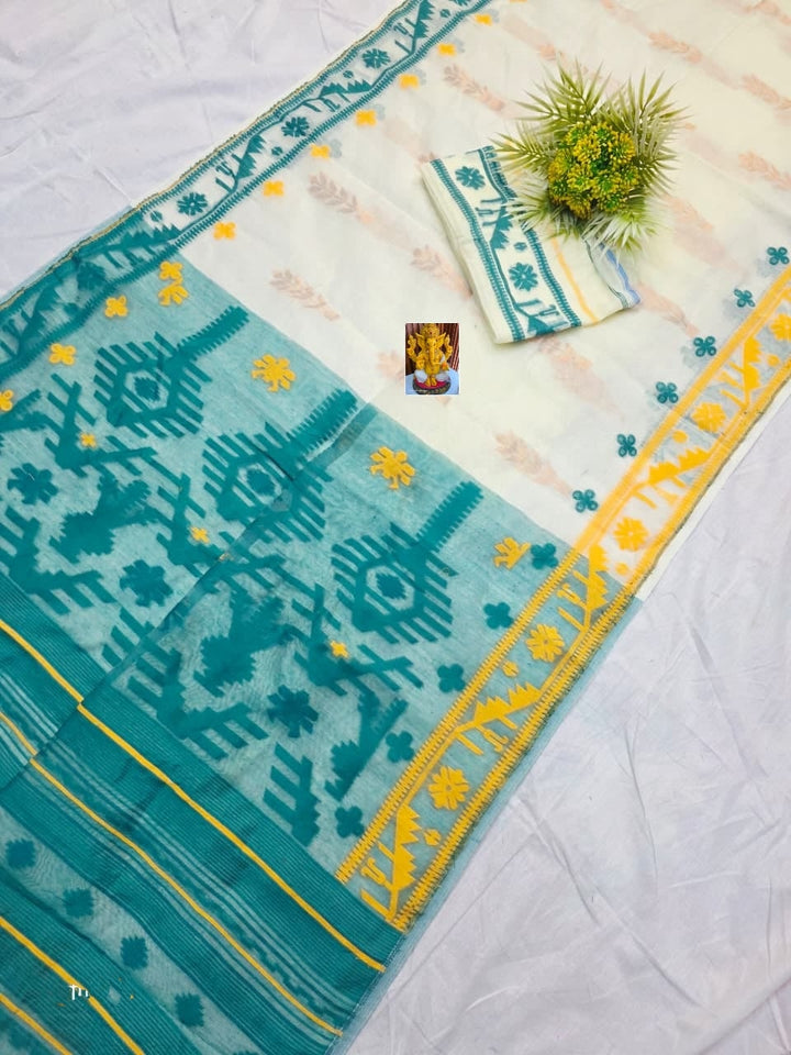 Oitijjho Sutra Ganga Jamuna Dhakai Jamdani Saree
