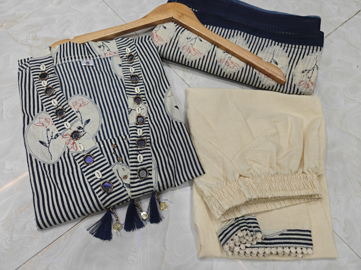Mermaid Mood Cotton Kurti Set