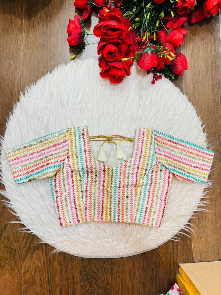 Rainbow Whisper Fancy Silk Blouse