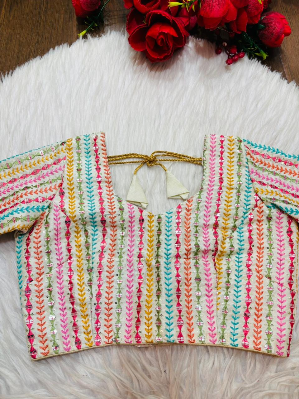 Rainbow Whisper Fancy Silk Blouse