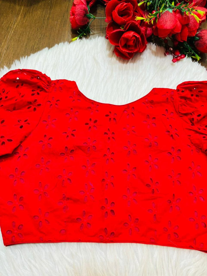 Puff of Plumeria Hakoba Designer Blouse