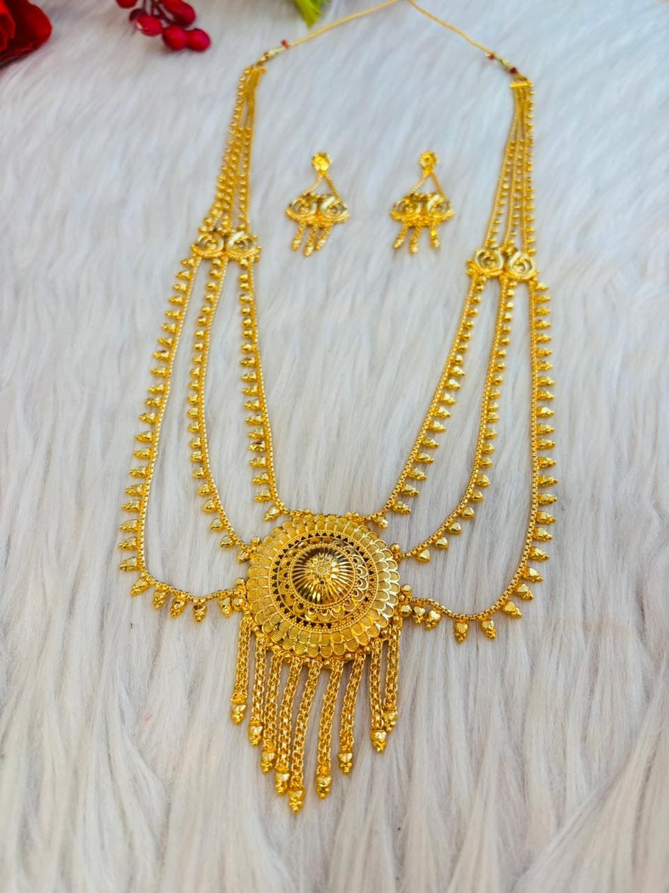 Cherished Beyond Times-Necklace & Earring Set