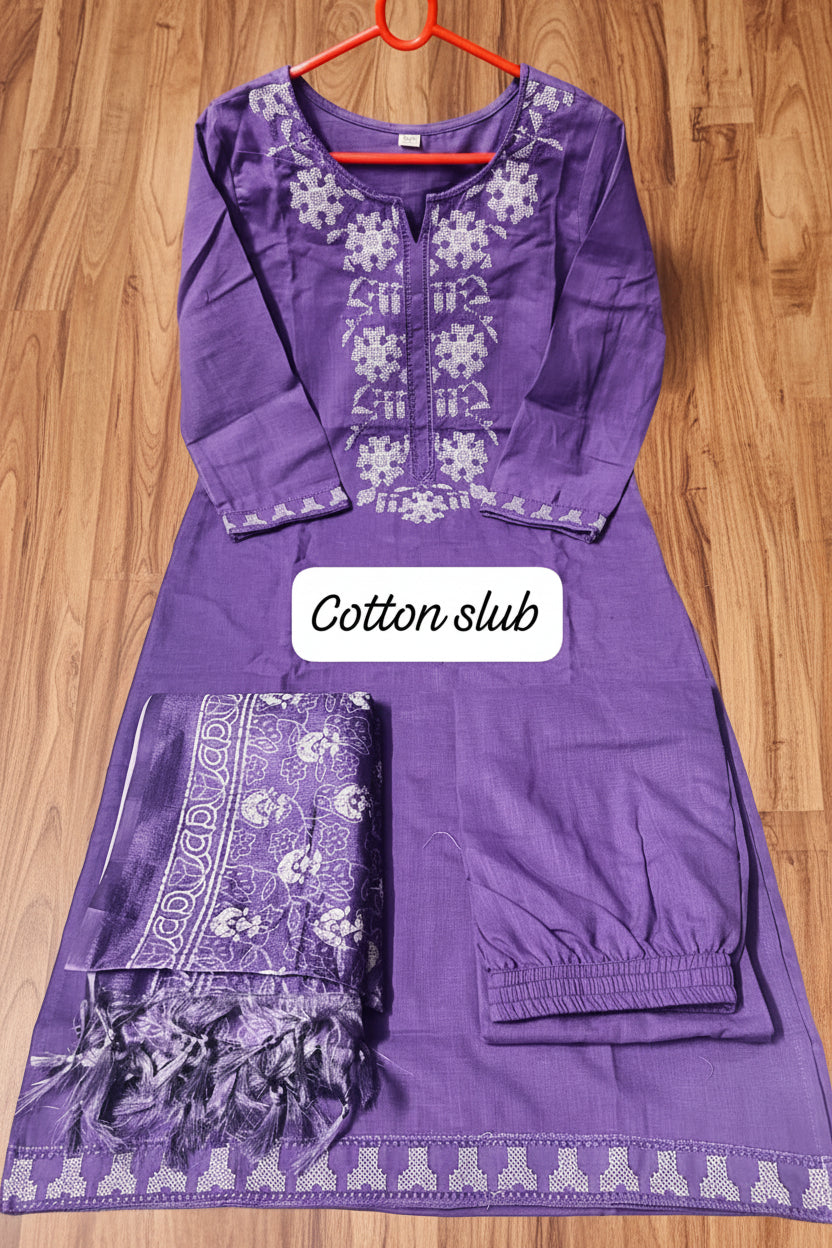 Mine In Every Moment Khadi Cotton Kurti Set