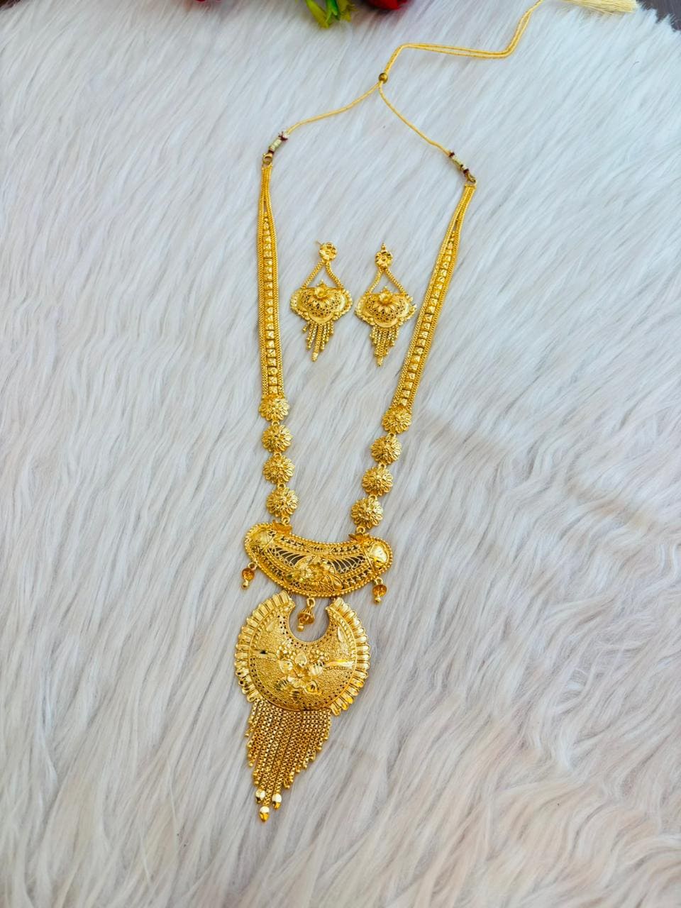 Golden Whisper-Necklace & Earring Set
