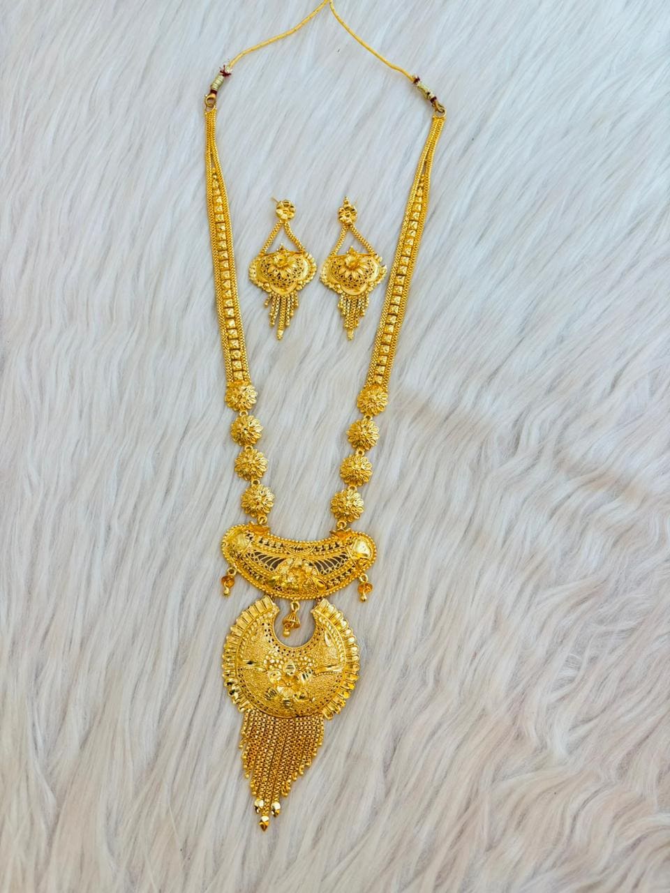 Golden Whisper-Necklace & Earring Set