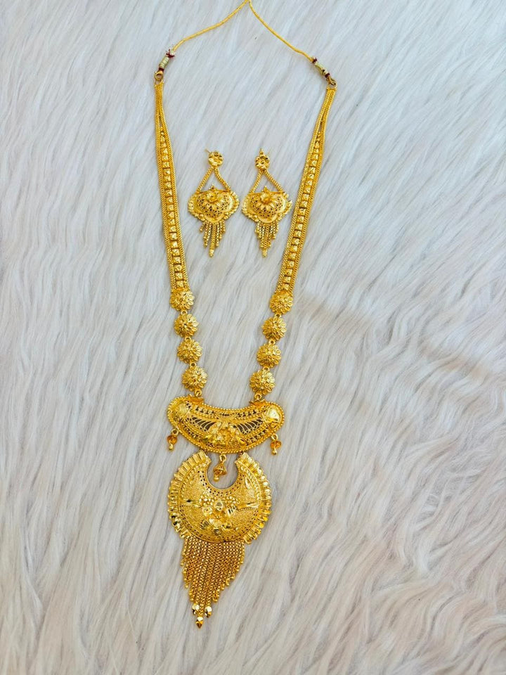 Golden Whisper-Necklace & Earring Set