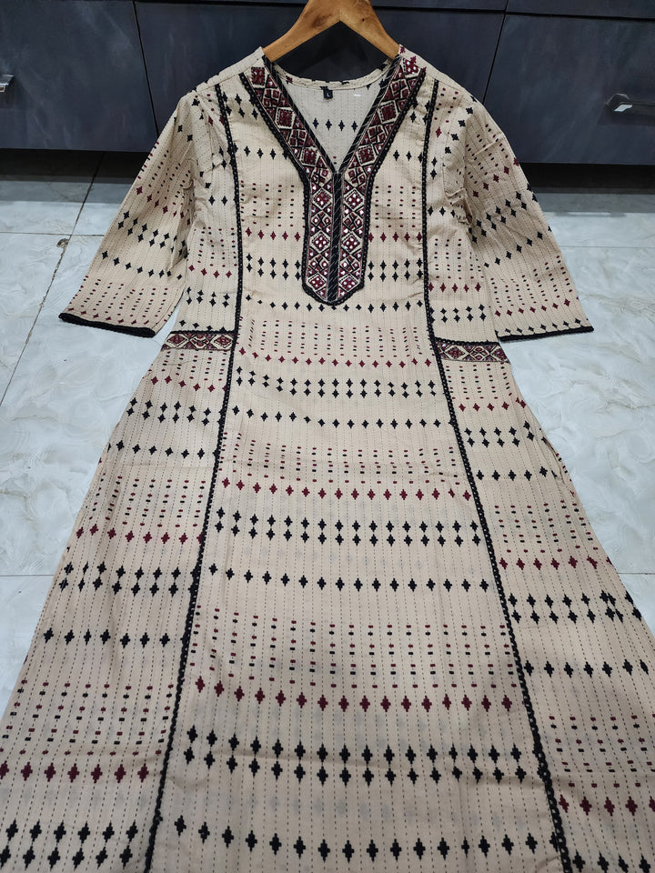 Rustic Romance Cotton Kurti Set