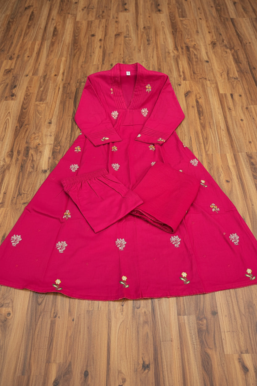 Orchid Glory Designer Cotton Kurti Set