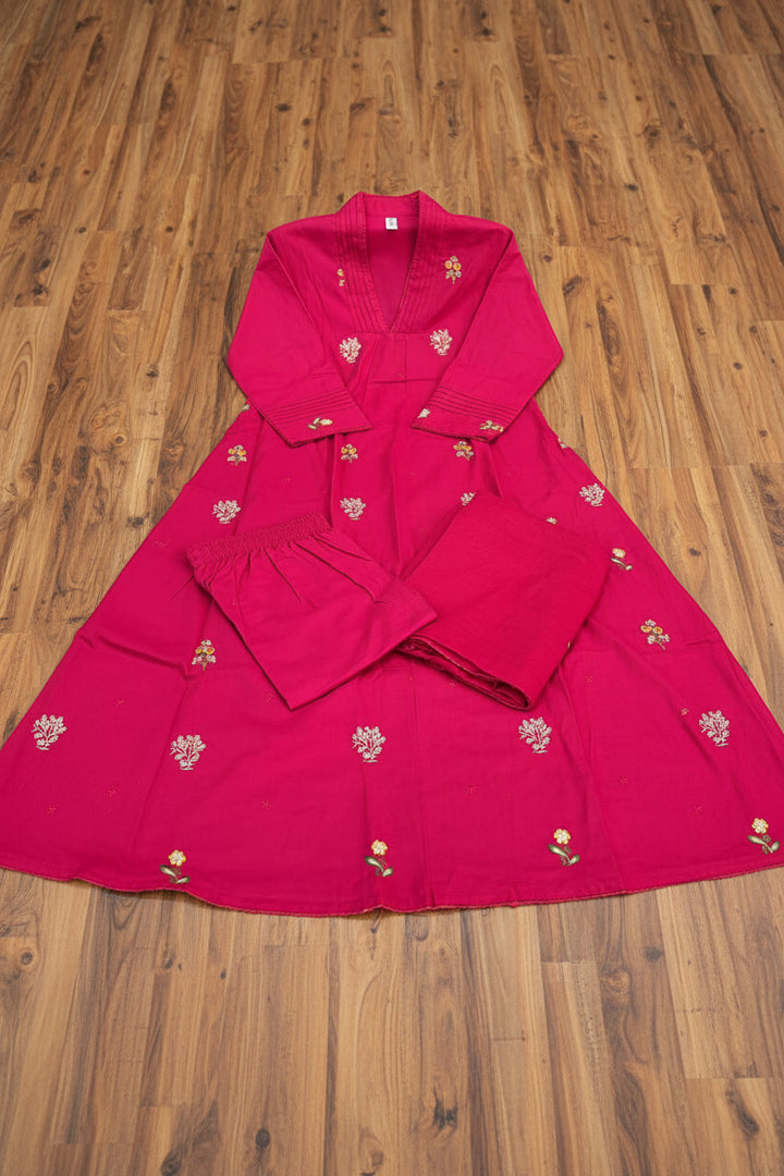 Orchid Glory Designer Cotton Kurti Set