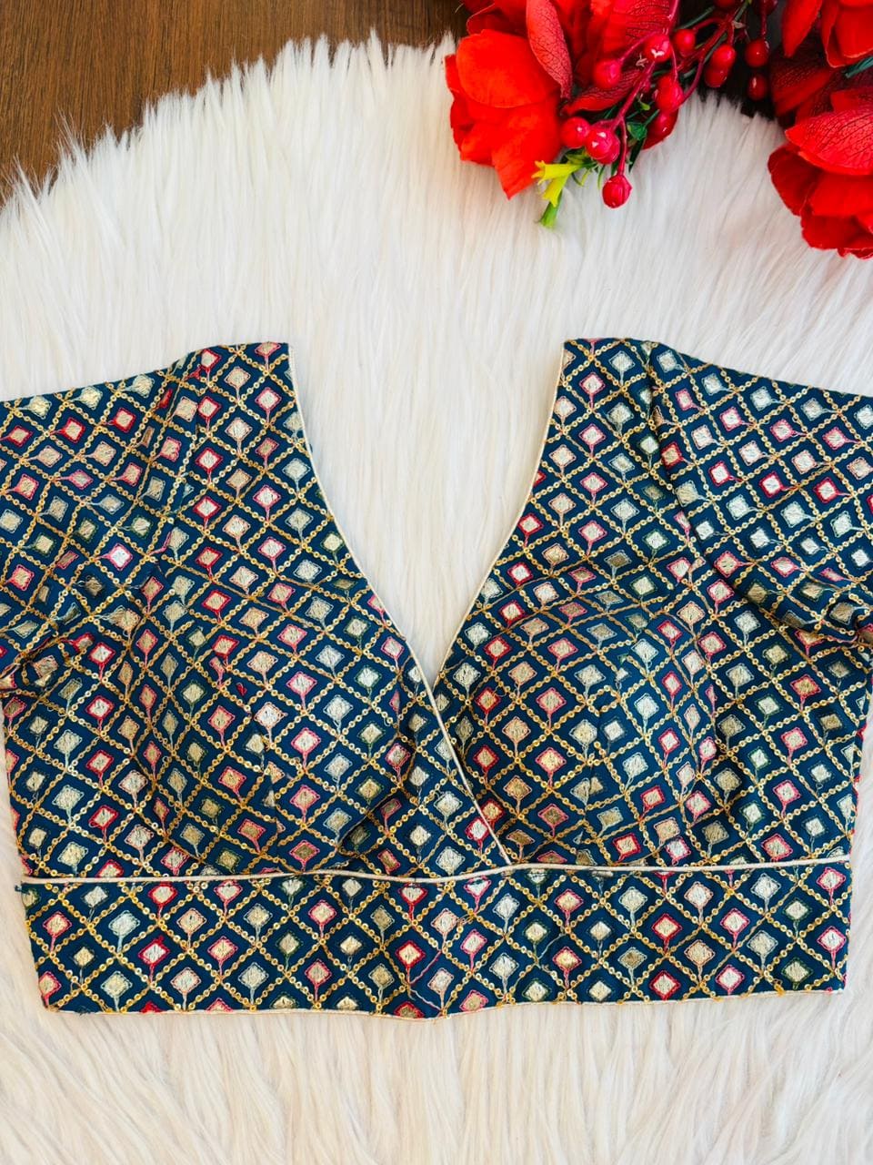 Wrapped In Drama Designer Blouse