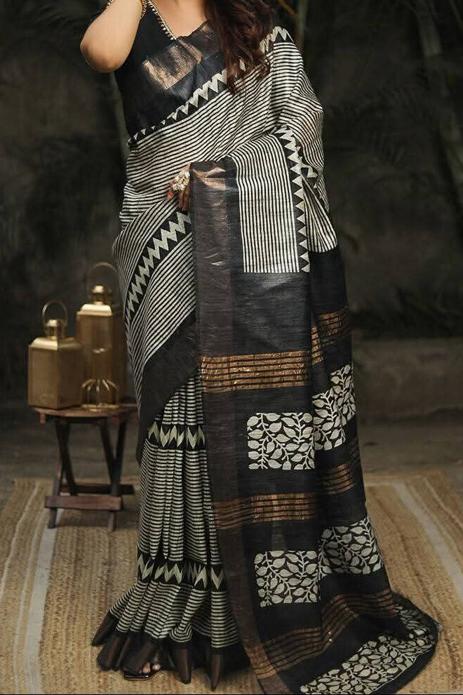 Aura of Gold Ghicha Tussar Silk Saree