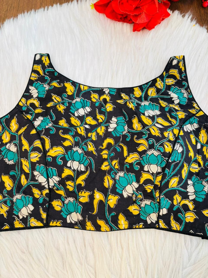 Fleur Essence kalamkari-Designer Blouse