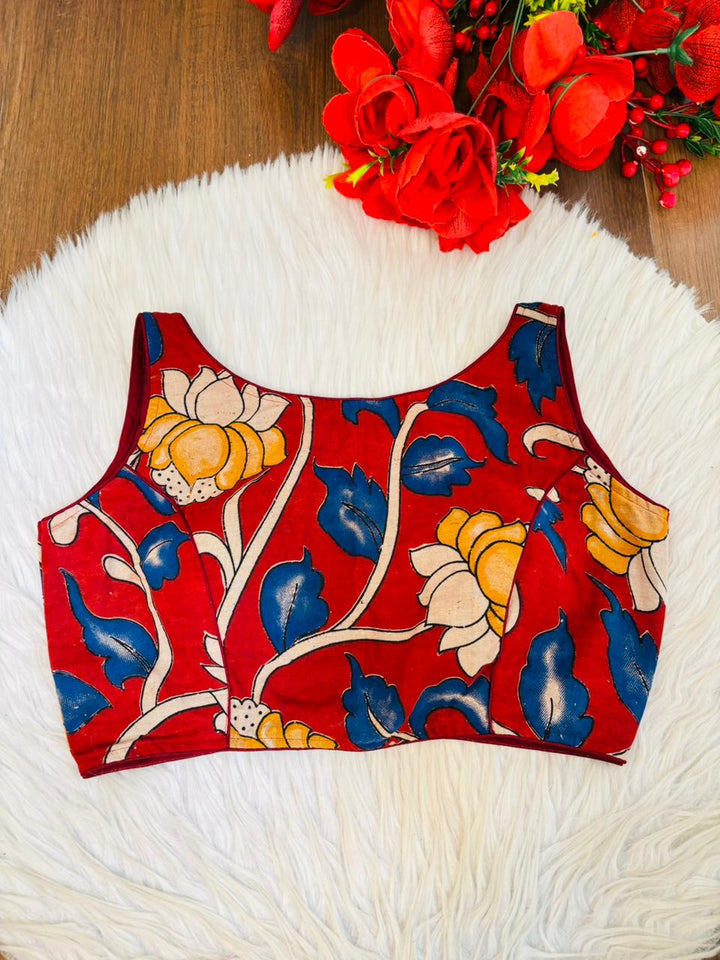 Fleur Essence kalamkari-Designer Blouse