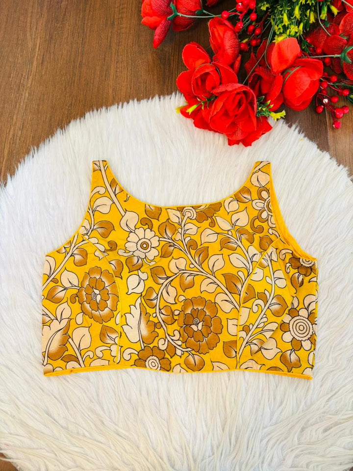 Fleur Essence kalamkari-Designer Blouse
