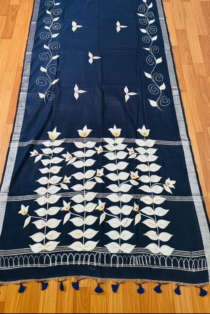 Mudrika Weave Hand Painted Cotton Saree