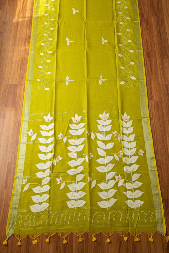 Mudrika Weave Hand Painted Cotton Saree