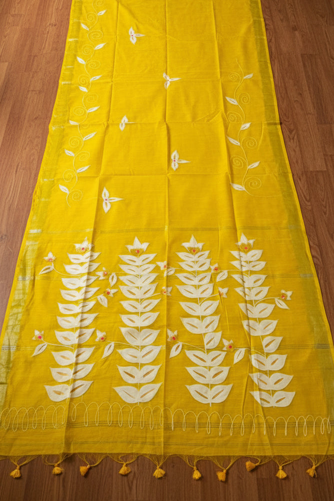 Mudrika Weave Hand Painted Cotton Saree