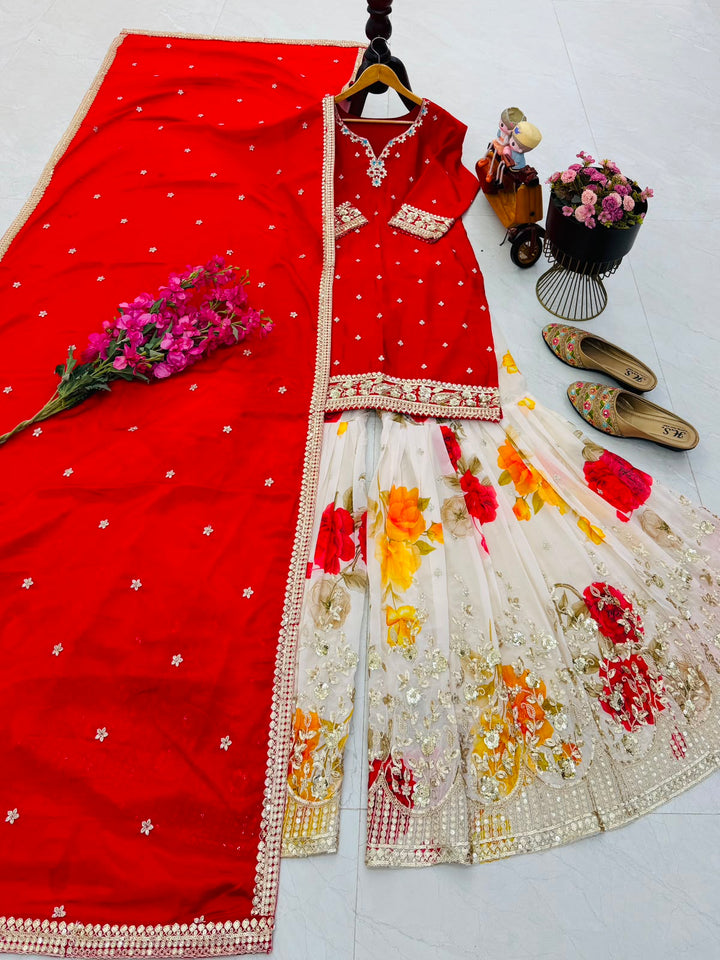 Enticing Bliss Designer Sharara Set