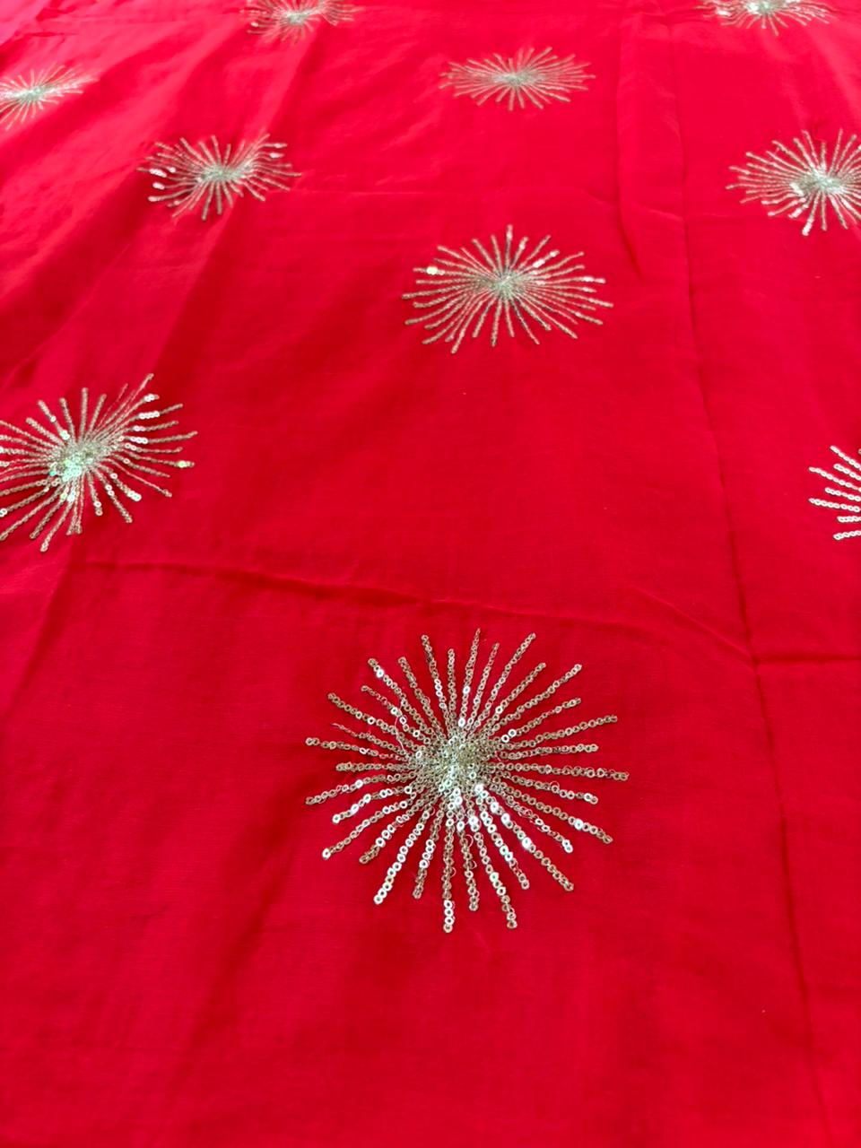 Stole My Heart Sequins Work Mul Cotton Saree