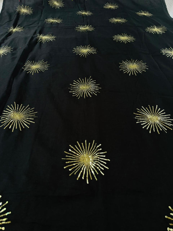Stole My Heart Sequins Work Mul Cotton Saree