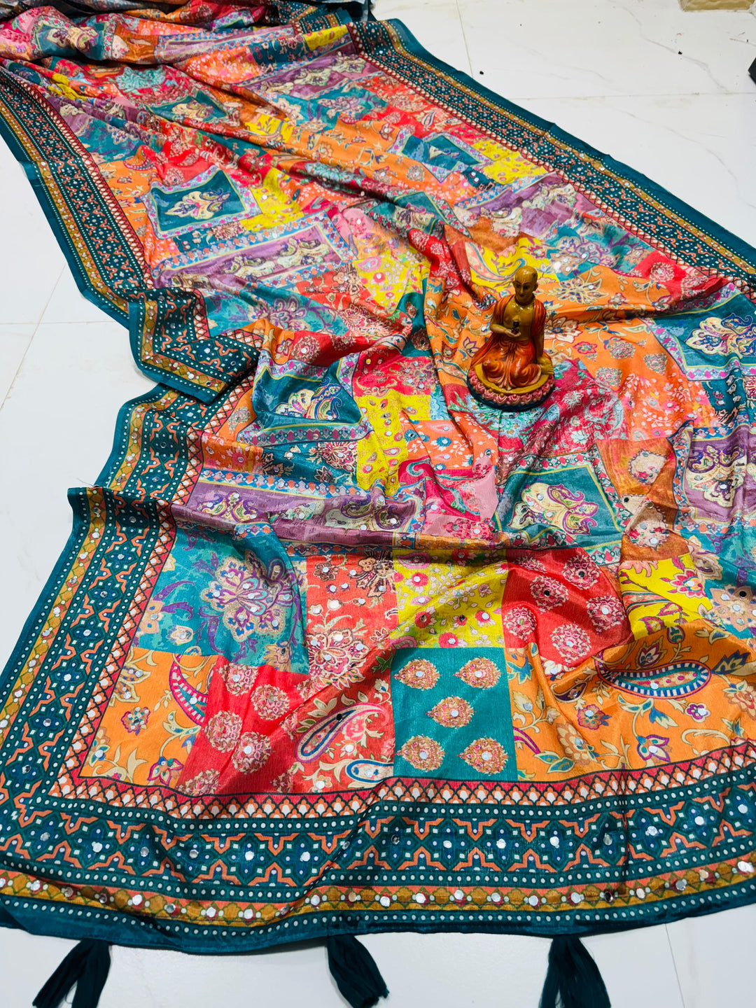 Dusk Radiance Chinnon Silk Saree
