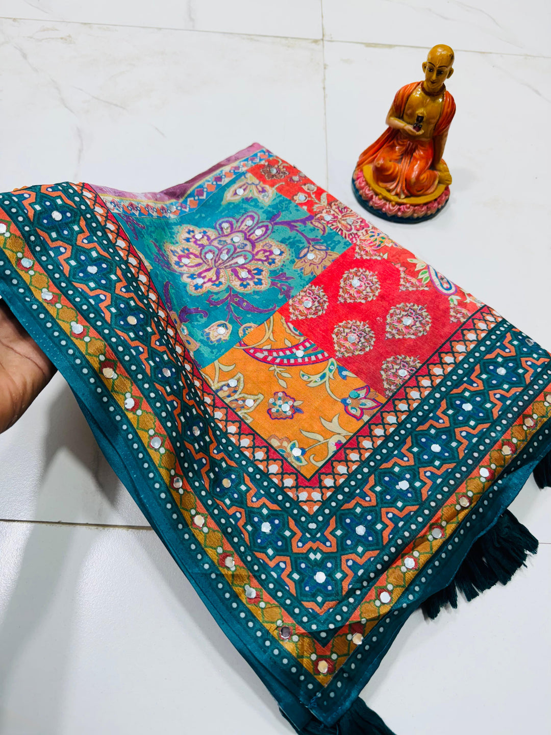 Dusk Radiance Chinnon Silk Saree