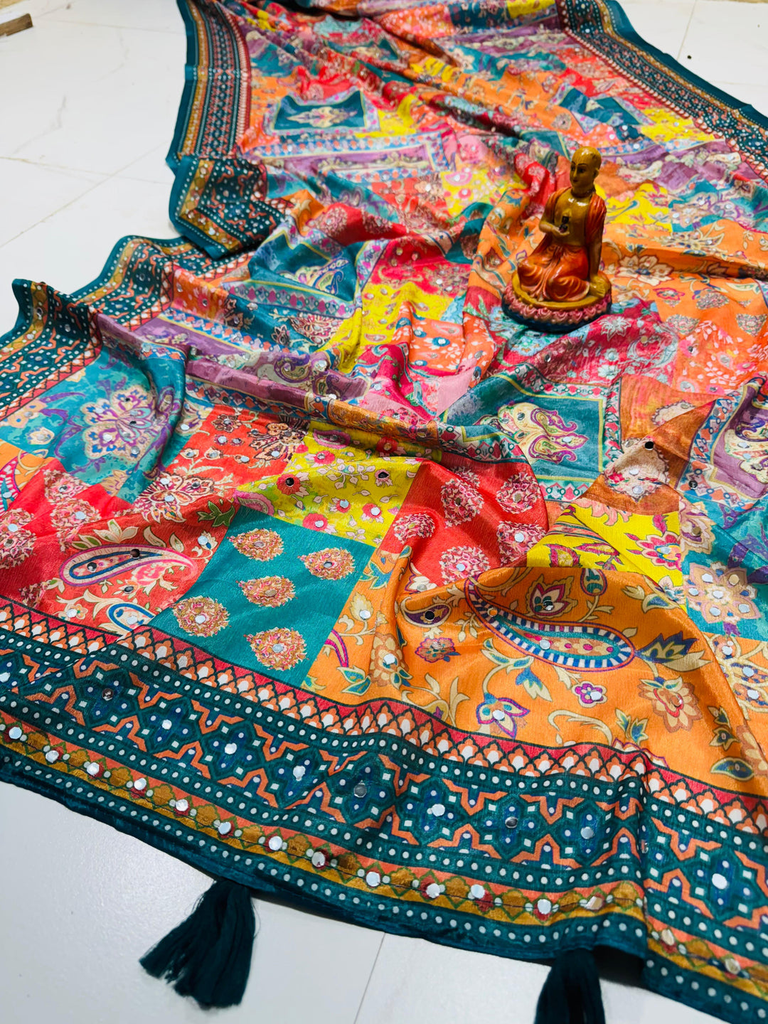 Dusk Radiance Chinnon Silk Saree