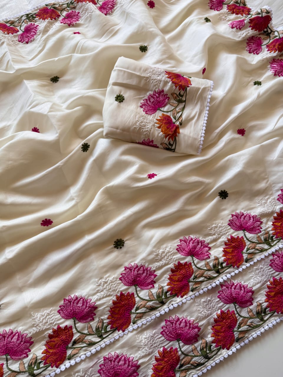 Beloved Lotus Tussar Silk Saree