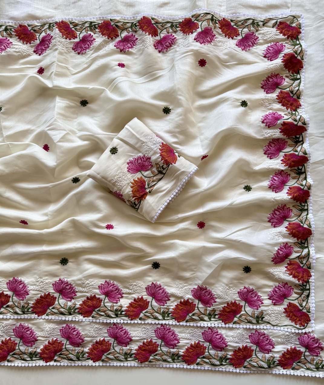 Beloved Lotus Tussar Silk Saree
