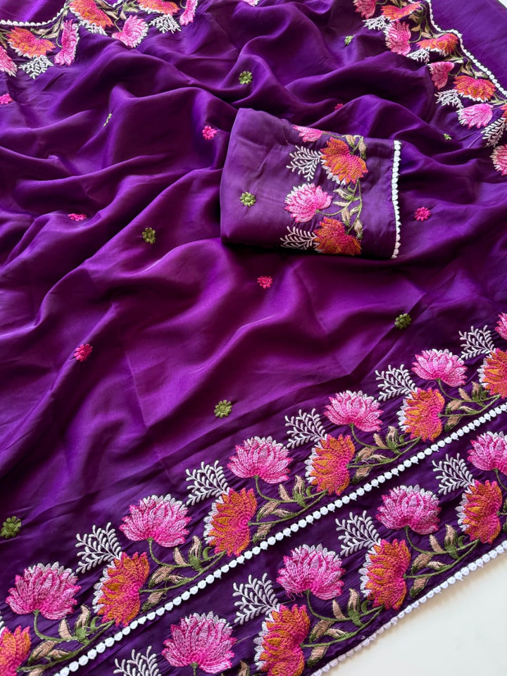Beloved Lotus Tussar Silk Saree