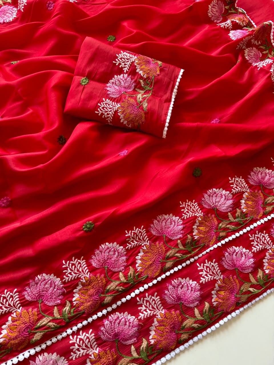 Beloved Lotus Tussar Silk Saree