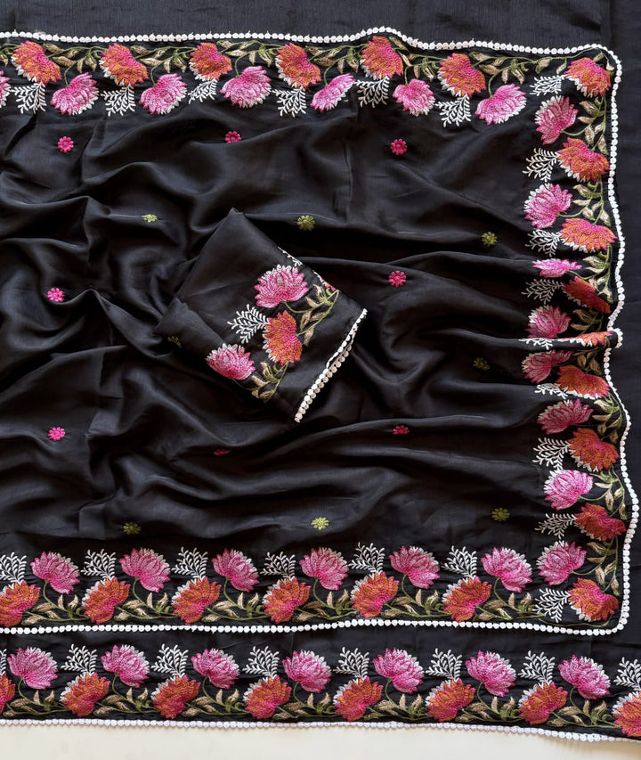 Beloved Lotus Tussar Silk Saree
