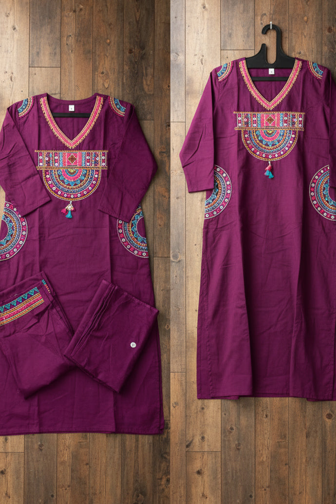 Olivina Cotton Kurti Set