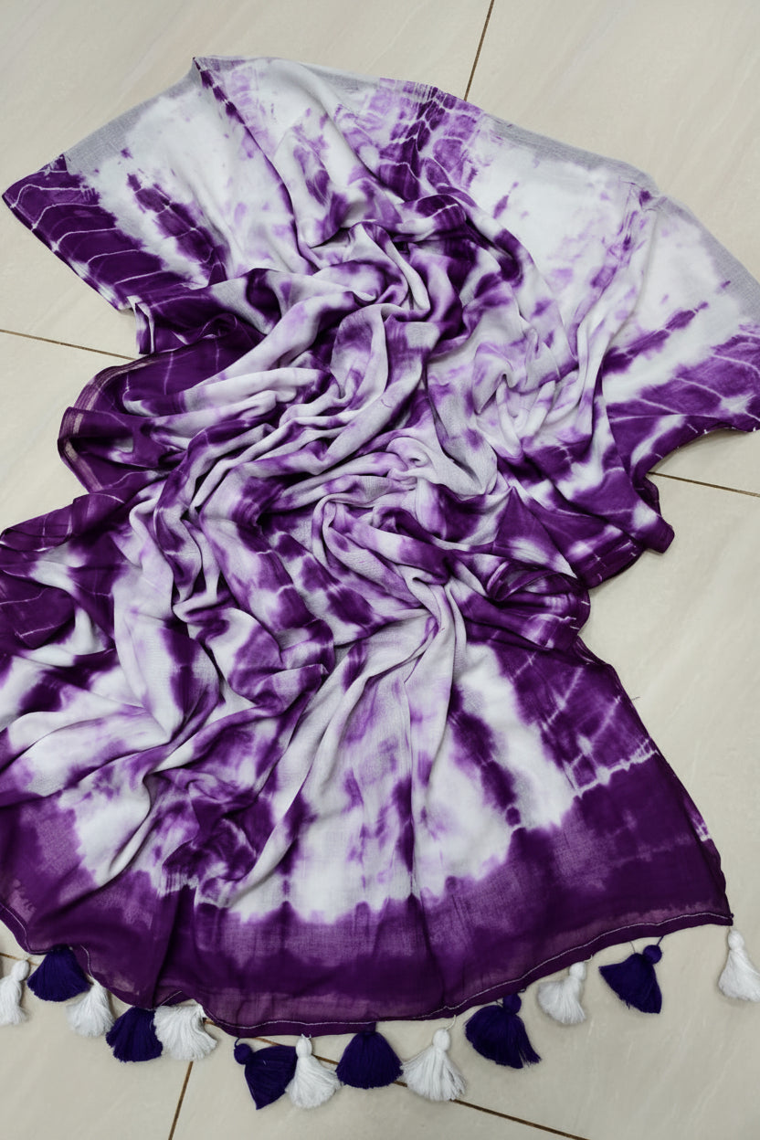 Clouds Of Colour  Mul Cotton Saree