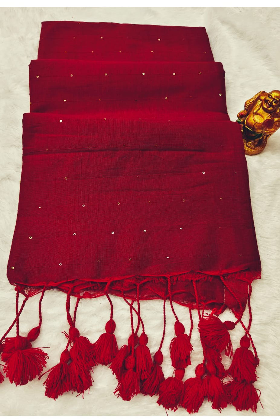 Kumkum Kavya  Khadi Cotton Sequence Saree