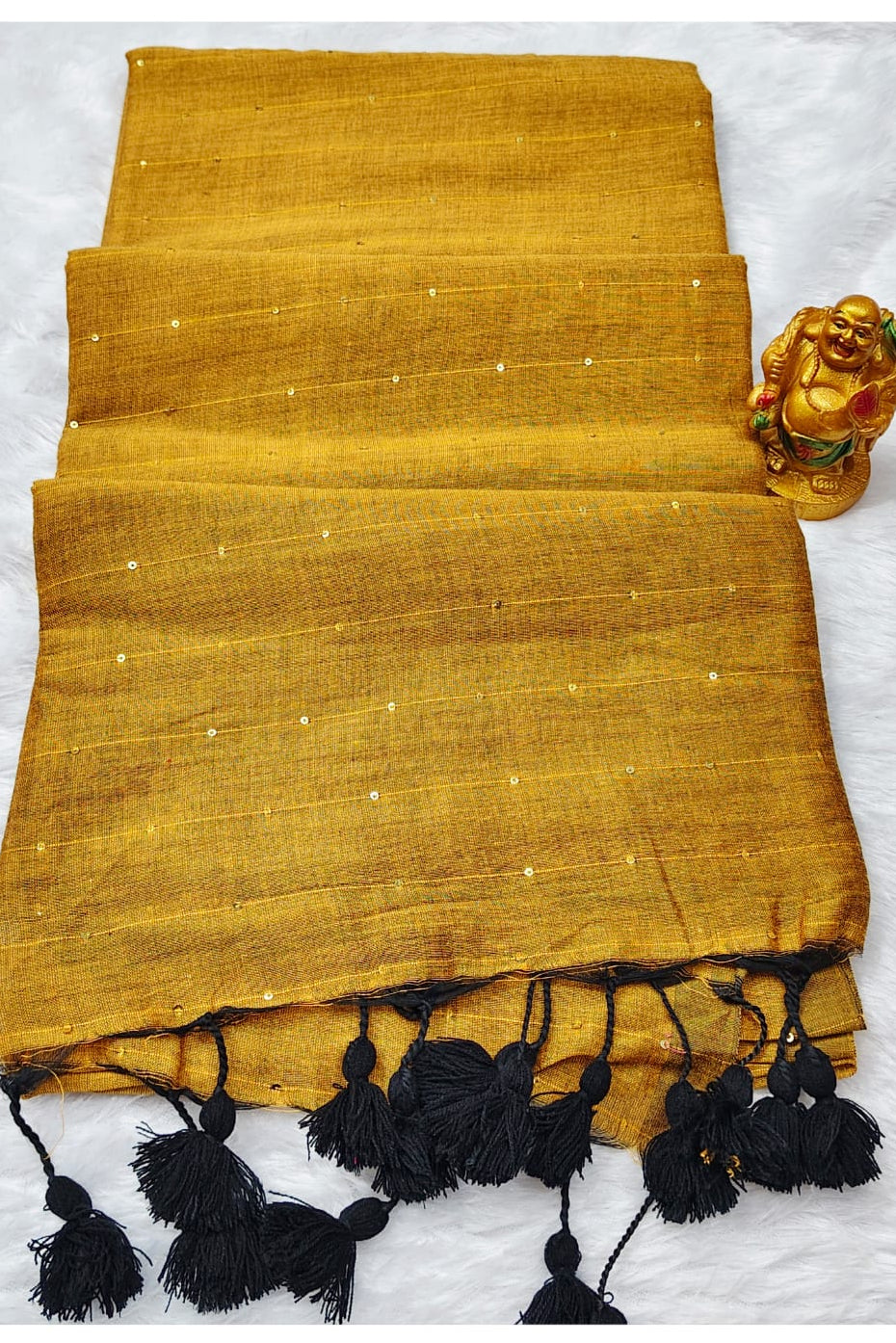 Kumkum Kavya  Khadi Cotton Sequence Saree