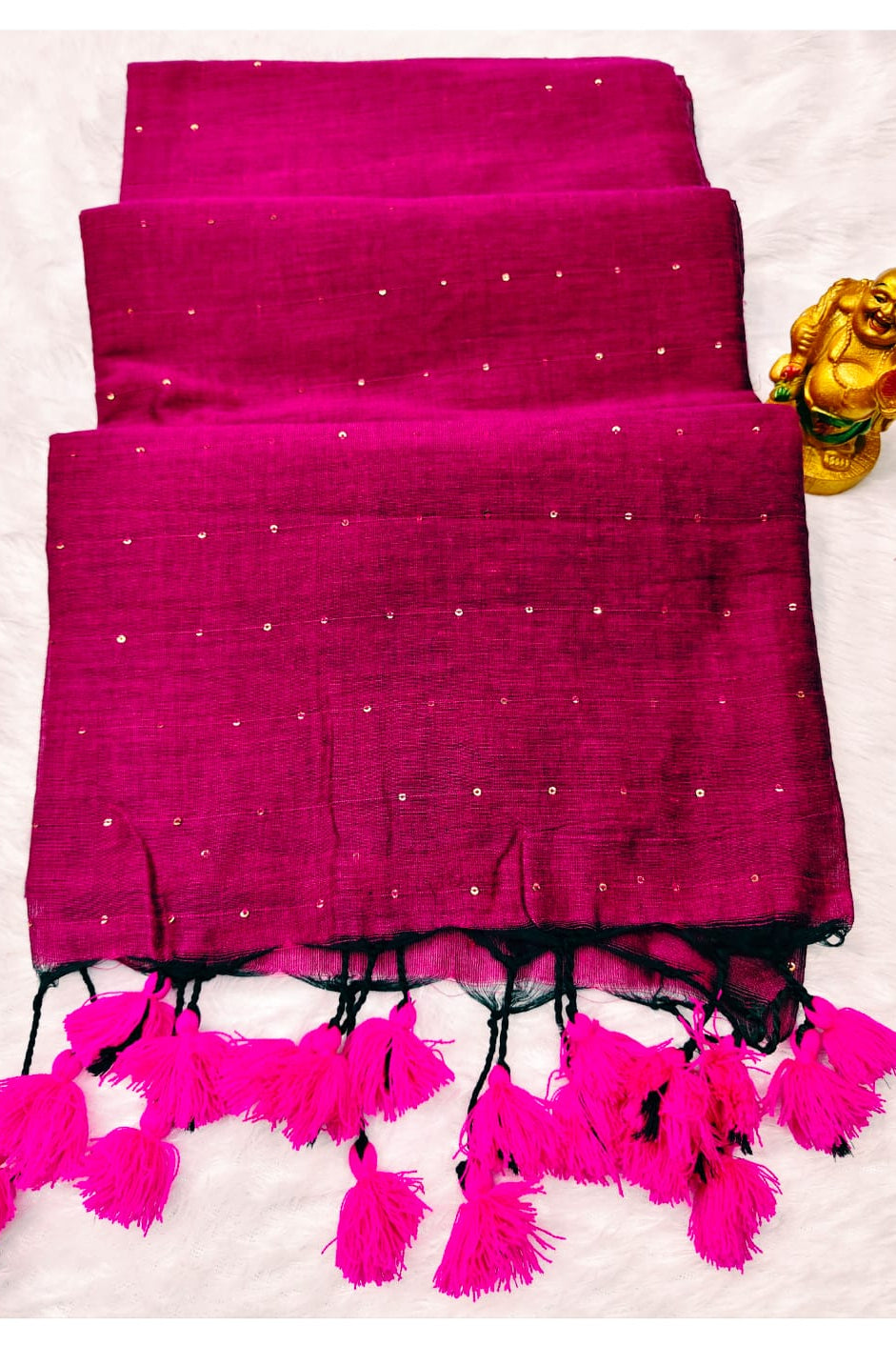 Kumkum Kavya  Khadi Cotton Sequence Saree