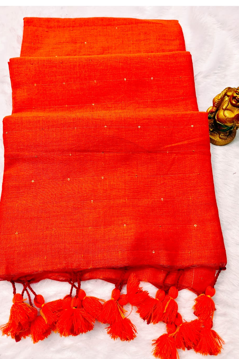 Kumkum Kavya  Khadi Cotton Sequence Saree