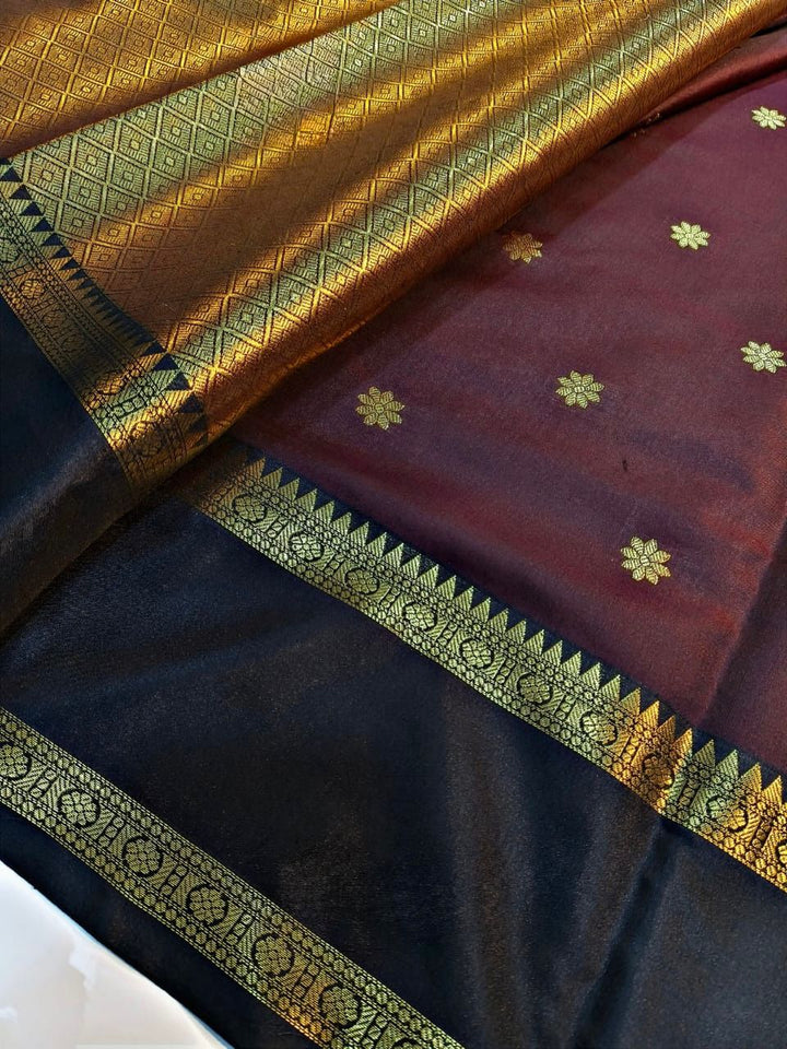 Starlit Romance Designer Katan Silk Saree