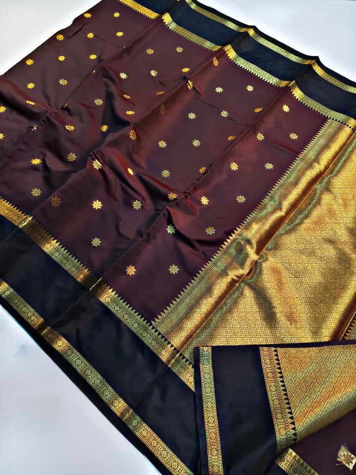 Starlit Romance Designer Katan Silk Saree