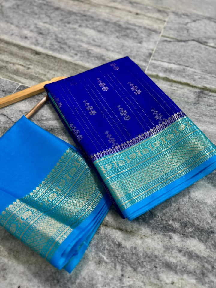 The Skylume Weave Designer Tissue Silk Saree