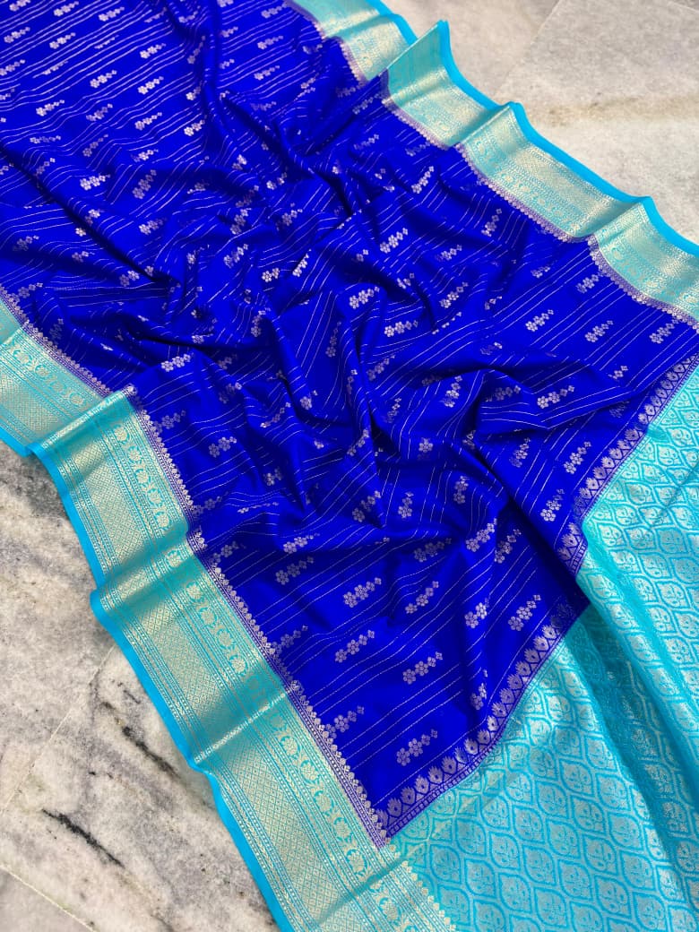 The Skylume Weave Designer Tissue Silk Saree