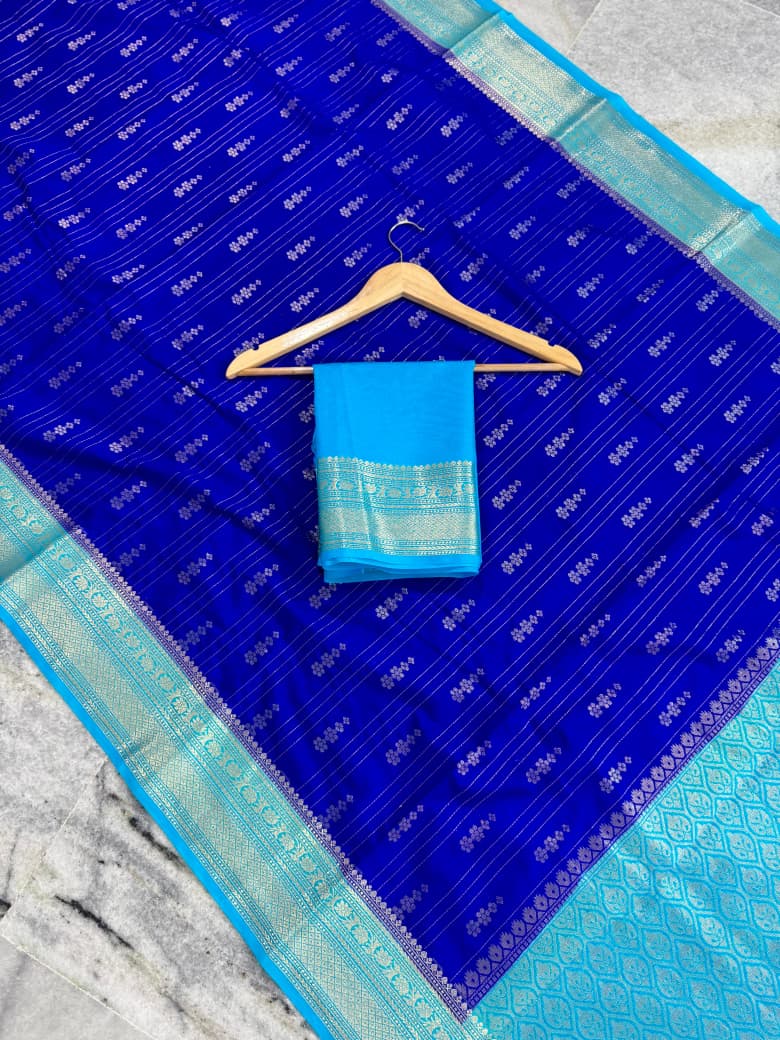 The Skylume Weave Designer Tissue Silk Saree