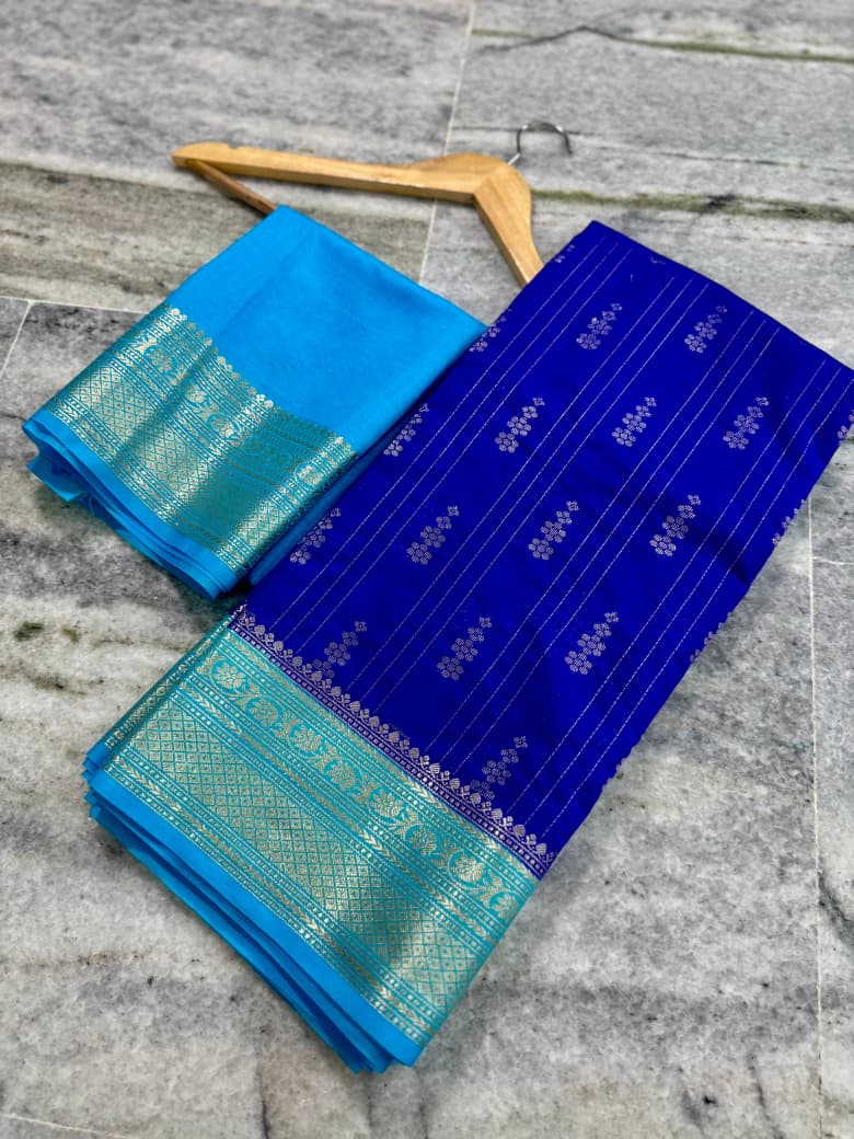The Skylume Weave Designer Tissue Silk Saree
