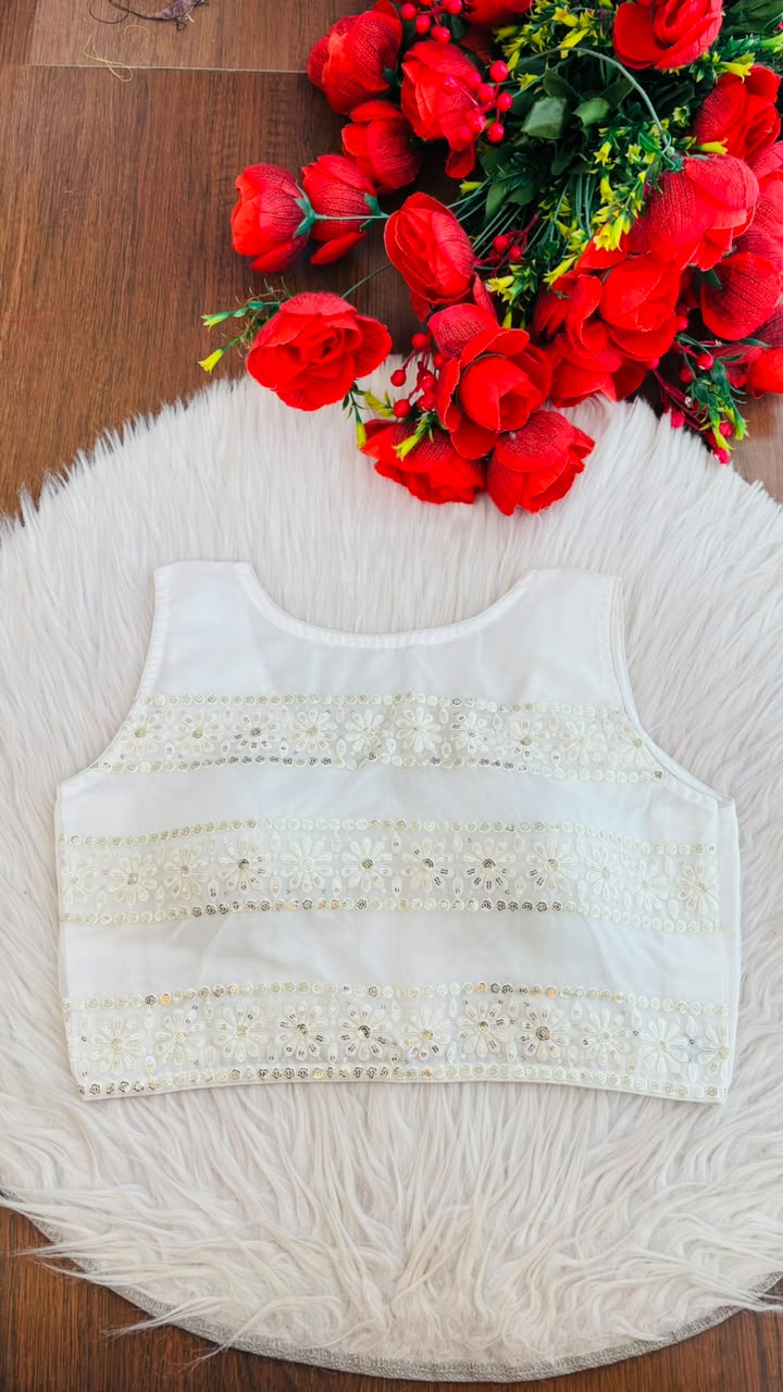 Scarlet Daisy Designer Organaja  Blouse